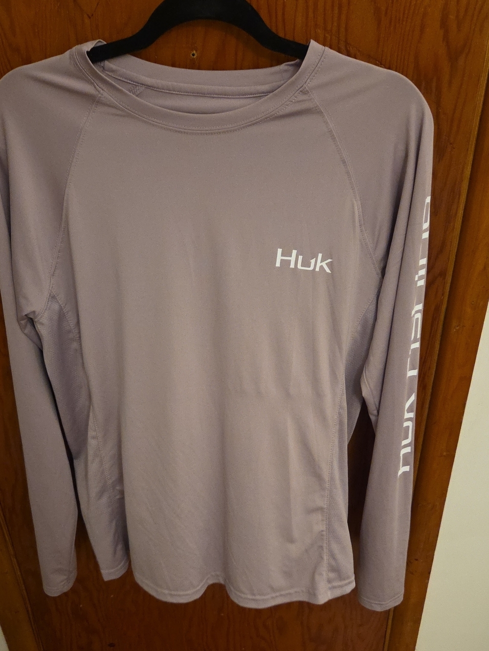Huk Long Sleeve Performance Shirt - Mauve with White Logo